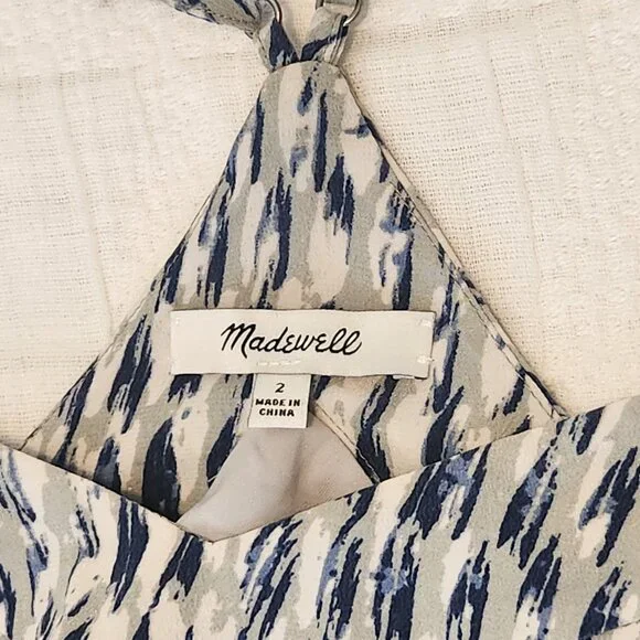 Madewell Sunlight silk camisole sleeveless slip dress feathers - Picture 12 of 12